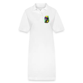 Masque à gaz - Robe polo bio PAIGER Stanley/Stella Femme - blanc - Devant