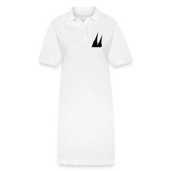 Schräger Kölner Dom in Köln - Stanley/Stella Frauen Bio-Polokleid PAIGER - Weiß - Vorne
