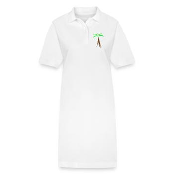Palmier - Robe polo bio PAIGER Stanley/Stella Femme - blanc - Devant