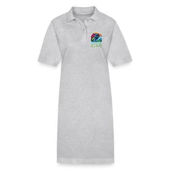 Lebendiges Snowboarden KIng Warrior Illustration - Stanley/Stella Frauen Bio-Polokleid PAIGER - Schwarz - Vorne