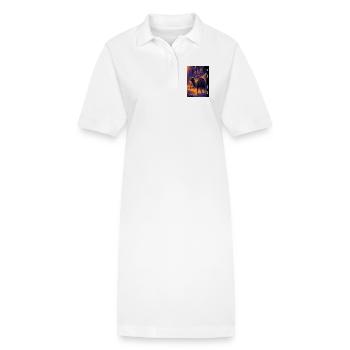 Petra en Jordanie - Robe polo bio PAIGER Stanley/Stella Femme - blanc - Devant