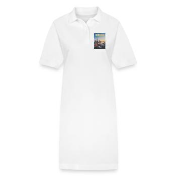 Bangkok, Thaïlande - Robe polo bio PAIGER Stanley/Stella Femme - blanc - Devant