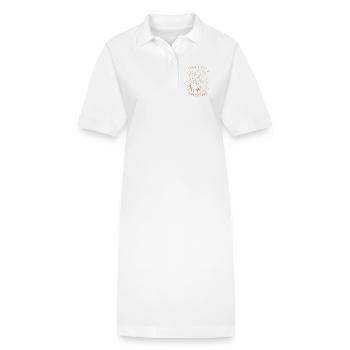Samhain Lunar Séance Witch Moon Ritual Art - Stanley/Stella PAIGER Organic Women’s Polo Dress - white - Front