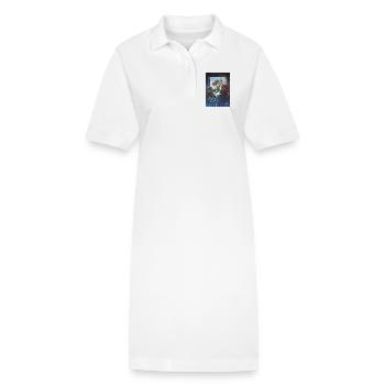Fantasy-Krieger - Stanley/Stella Frauen Bio-Polokleid PAIGER - Weiß - Vorne