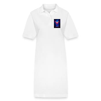 Phoenix Ascension Over Fiery Abyss - Stanley/Stella PAIGER Organic Women’s Polo Dress - white - Front