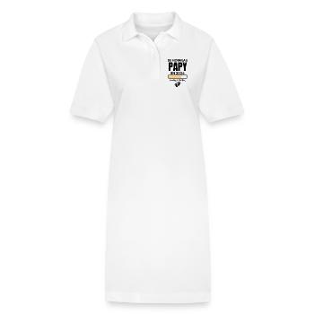 De Nouveau Papy en 2026 Veuillez Patienter - Robe polo bio PAIGER Stanley/Stella Femme - blanc - Devant