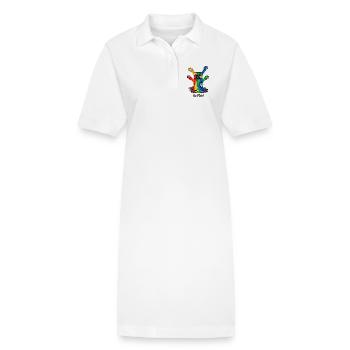 Illustration de l’énigme de l’autisme : Fondre l’arc-en-ciel - Robe polo bio PAIGER Stanley/Stella Femme - blanc - Devant