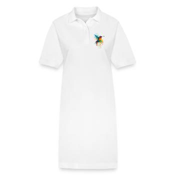 Colibri Watercolor Splash Chroma - Robe polo bio PAIGER Stanley/Stella Femme - blanc - Devant