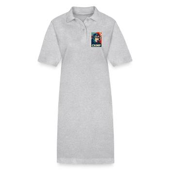 Retro Chimp Cigar Poster - Stanley/Stella PAIGER Organic Women’s Polo Dress - black - Front