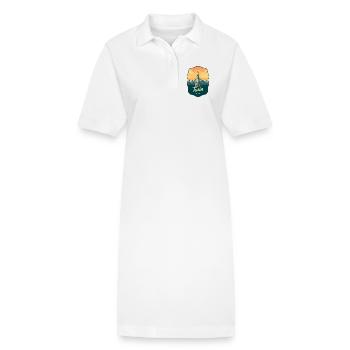 Turiner Maulwurf Antonelliana Vintage-Reiseabzeichen - Stanley/Stella Frauen Bio-Polokleid PAIGER - Weiß - Vorne