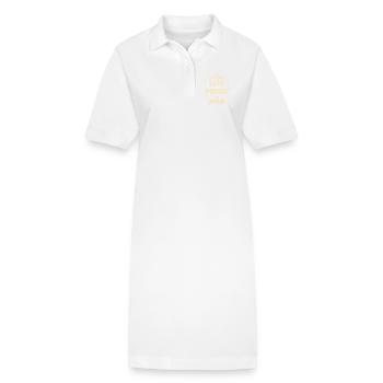 La vie n’a pas de points de sauvegarde - Robe polo bio PAIGER Stanley/Stella Femme - blanc - Devant