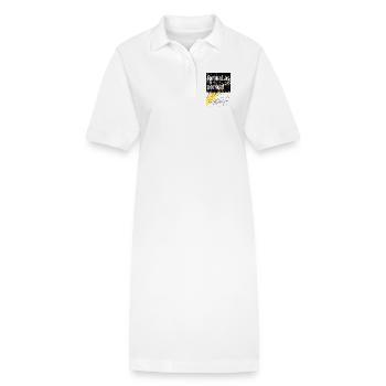 Anti formal grungy ironic design - Stanley/Stella PAIGER Organic Women’s Polo Dress - white - Front