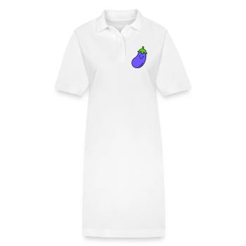 aubergine - Robe polo bio PAIGER Stanley/Stella Femme - blanc - Devant