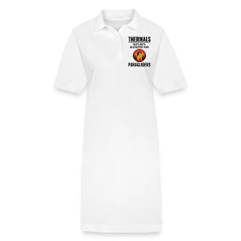 Gleitschirmpilot Gleitschirmflieger Thermik Abenteuer - Stanley/Stella Frauen Bio-Polokleid PAIGER - Weiß - Vorne
