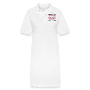 Ich bin nicht perfekt, aber ich bin Nathalie - Stanley/Stella Frauen Bio-Polokleid PAIGER - Weiß - Vorne