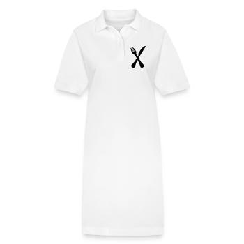 besteck - Stanley/Stella Frauen Bio-Polokleid PAIGER - Weiß - Vorne