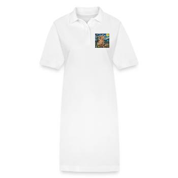 lapin de Pâques, Pâques, lapin, joyeuses Pâques, oeufs de Pâques - Robe polo bio PAIGER Stanley/Stella Femme - blanc - Devant