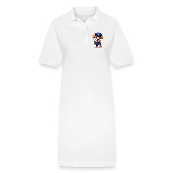 Policier canin - Robe polo bio PAIGER Stanley/Stella Femme - blanc - Devant