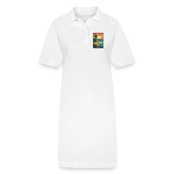 Erkunden Sie die Mittelmeer-Costa del Sol in Spanien - Stanley/Stella Frauen Bio-Polokleid PAIGER - Weiß - Vorne