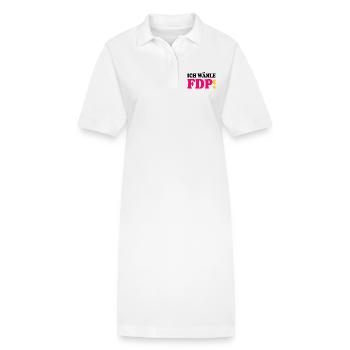Ich wähle fdp - Stanley/Stella Frauen Bio-Polokleid PAIGER - Weiß - Vorne