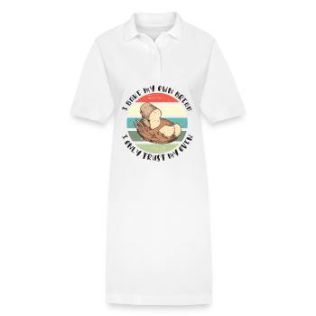 Ich backe mein Brot - Ich vertraue nur meinem Ofen - Stanley/Stella Frauen Bio-Polokleid PAIGER - Weiß - Vorne