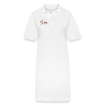 Aquarell Berberitze - Stanley/Stella Frauen Bio-Polokleid PAIGER - Weiß - Vorne