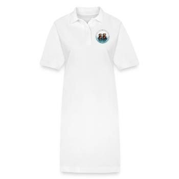Deux loutres debout dans l’eau - Robe polo bio PAIGER Stanley/Stella Femme - blanc - Devant