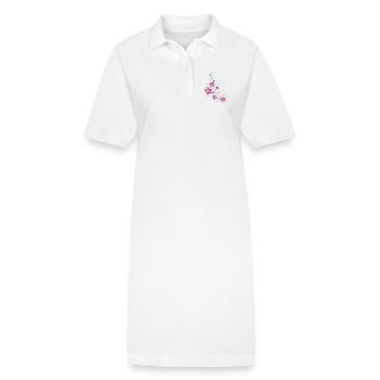 Printemps Fleurs Printemps Flowers Fleurs printemps - Robe polo bio PAIGER Stanley/Stella Femme - blanc - Devant