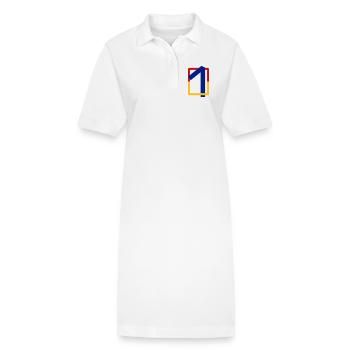 Dix angulaires - Robe polo bio PAIGER Stanley/Stella Femme - blanc - Devant