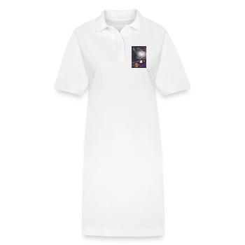 Weltall und Planeten - Stanley/Stella Frauen Bio-Polokleid PAIGER - Weiß - Vorne