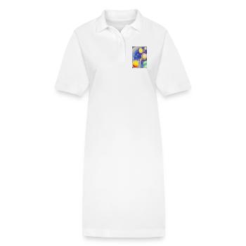 Weltall und Planeten - Stanley/Stella Frauen Bio-Polokleid PAIGER - Weiß - Vorne