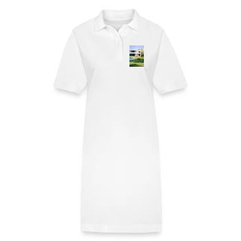 Villa blanche avec piscine - Robe polo bio PAIGER Stanley/Stella Femme - blanc - Devant