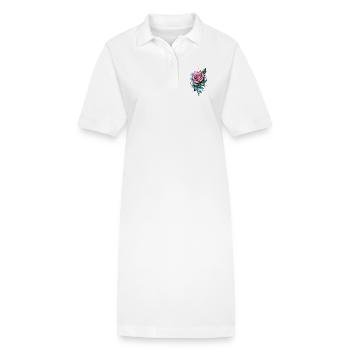 Tattoo Rose - Stanley/Stella Frauen Bio-Polokleid PAIGER - Weiß - Vorne