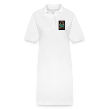 Monstre cool - Robe polo bio PAIGER Stanley/Stella Femme - blanc - Devant