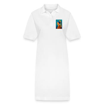 Die Jungfrau (in der Schwebe) - Stanley/Stella Frauen Bio-Polokleid PAIGER - Weiß - Vorne