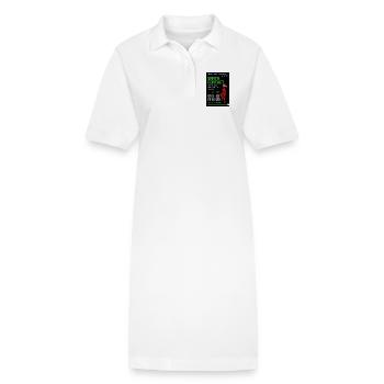 Santa Claus Contact Joke Design - Stanley/Stella PAIGER Organic Women’s Polo Dress - white - Front