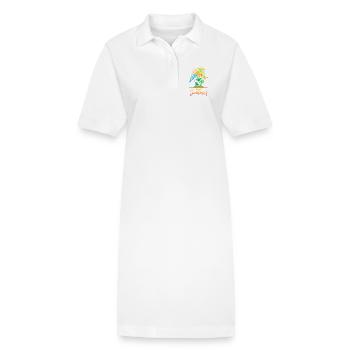 Sommerurlaub mit Palmen und Sonnenschirm - Stanley/Stella Frauen Bio-Polokleid PAIGER - Weiß - Vorne