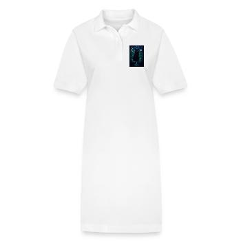 Mitternachtskatze Kristallprisma - Stanley/Stella Frauen Bio-Polokleid PAIGER - Weiß - Vorne