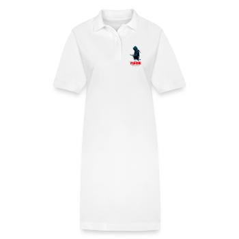 Guerrier Katana enveloppé - Robe polo bio PAIGER Stanley/Stella Femme - blanc - Devant