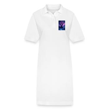 Dark fantasy illustration - Robe polo bio PAIGER Stanley/Stella Femme - blanc - Devant