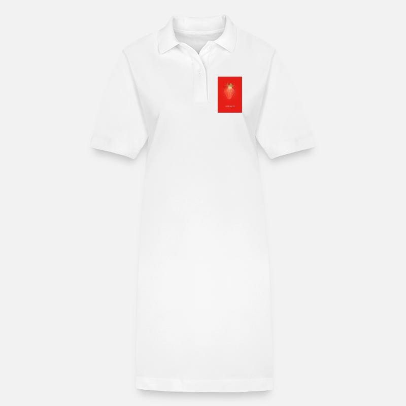 Fragola Proprio dolce - Mini abito ecologico in stile polo PAIGER di Stanley/Stella - bianco