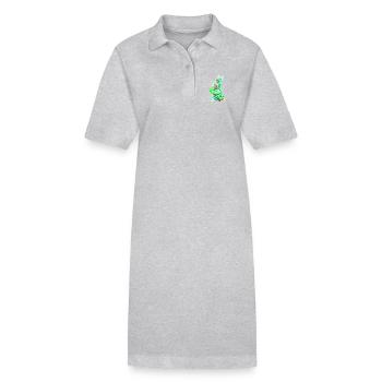Bunny Heart Cute - Stanley/Stella PAIGER Organic Women’s Polo Dress - black - Front