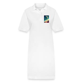 L’humanité trouve enfin sa nouvelle maison dans l’espace - Robe polo bio PAIGER Stanley/Stella Femme - blanc - Devant