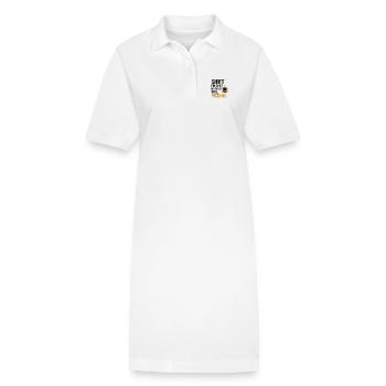 Shift terminé, toujours en train de gratter mentalement - Robe polo bio PAIGER Stanley/Stella Femme - blanc - Devant