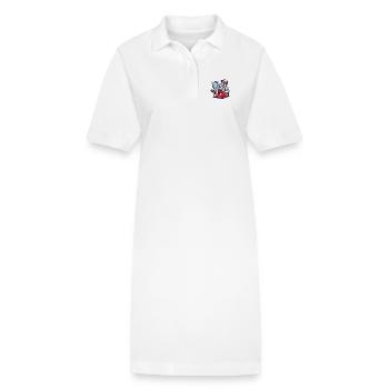 Serbien Reise Design Souvenir Balkan Urlaub - Stanley/Stella Frauen Bio-Polokleid PAIGER - Weiß - Vorne