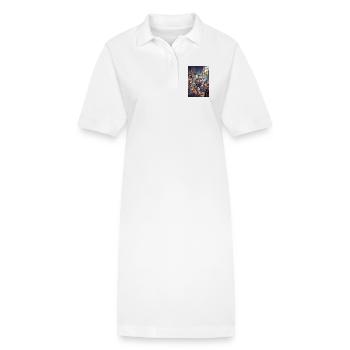 Küchenchaos: Hektische Hausfrau - Stanley/Stella Frauen Bio-Polokleid PAIGER - Weiß - Vorne