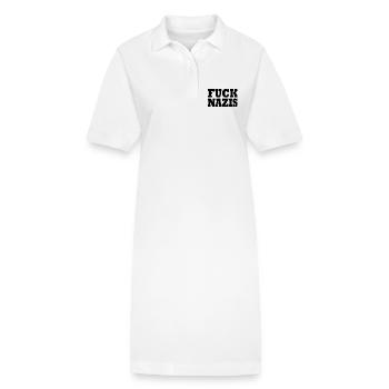 Fuck les nazis - Robe polo bio PAIGER Stanley/Stella Femme - blanc - Devant