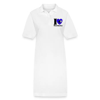 Hambourg , Tradition , Football Heart ,Hambourg (25) - Robe polo bio PAIGER Stanley/Stella Femme - blanc - Devant