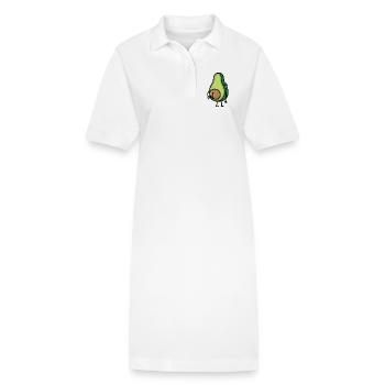Funny avocado butt scratch ass gift idea - Stanley/Stella PAIGER Organic Women’s Polo Dress - white - Front
