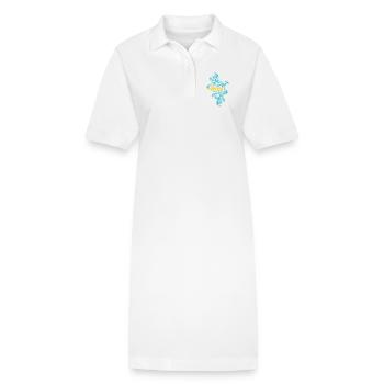 Ibiza Îles Baléares Fleurs - Robe polo bio PAIGER Stanley/Stella Femme - blanc - Devant